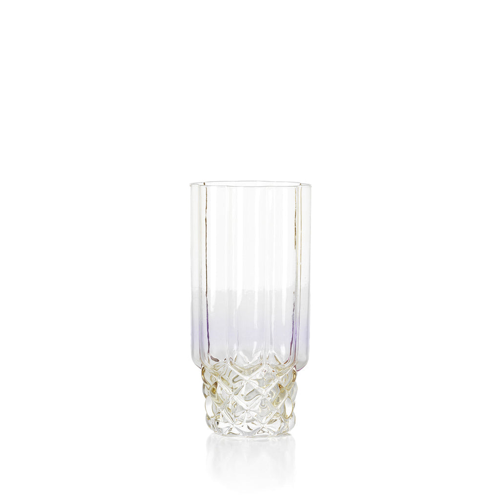 Verre highball à motif losangé irisé 16 cm