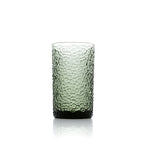 Verre highball à surface galet en verre vert 14 cm