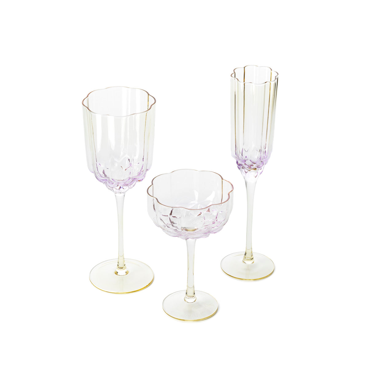 Verre à vin côtelé irisé, vue 6