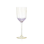 Verre à vin côtelé irisé