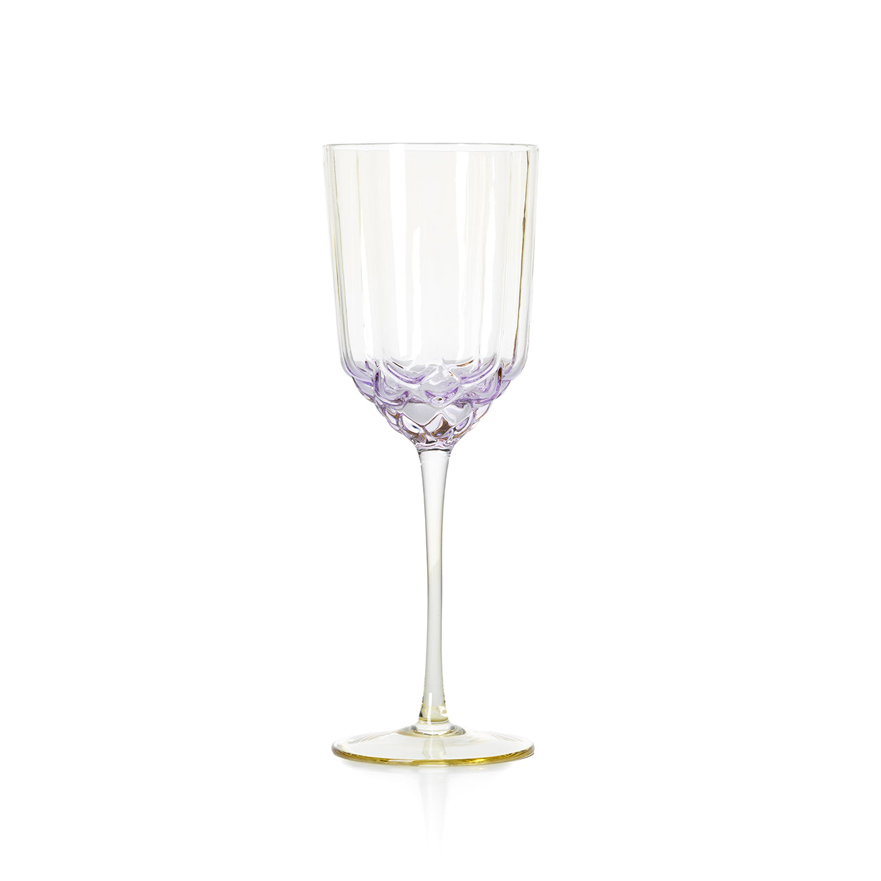 Verre à vin côtelé irisé