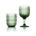 Verre à vin à pied en verre vert mousse 16 cm, vue 4