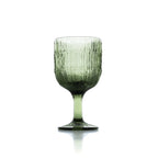 Verre à vin à pied en verre vert mousse 16 cm