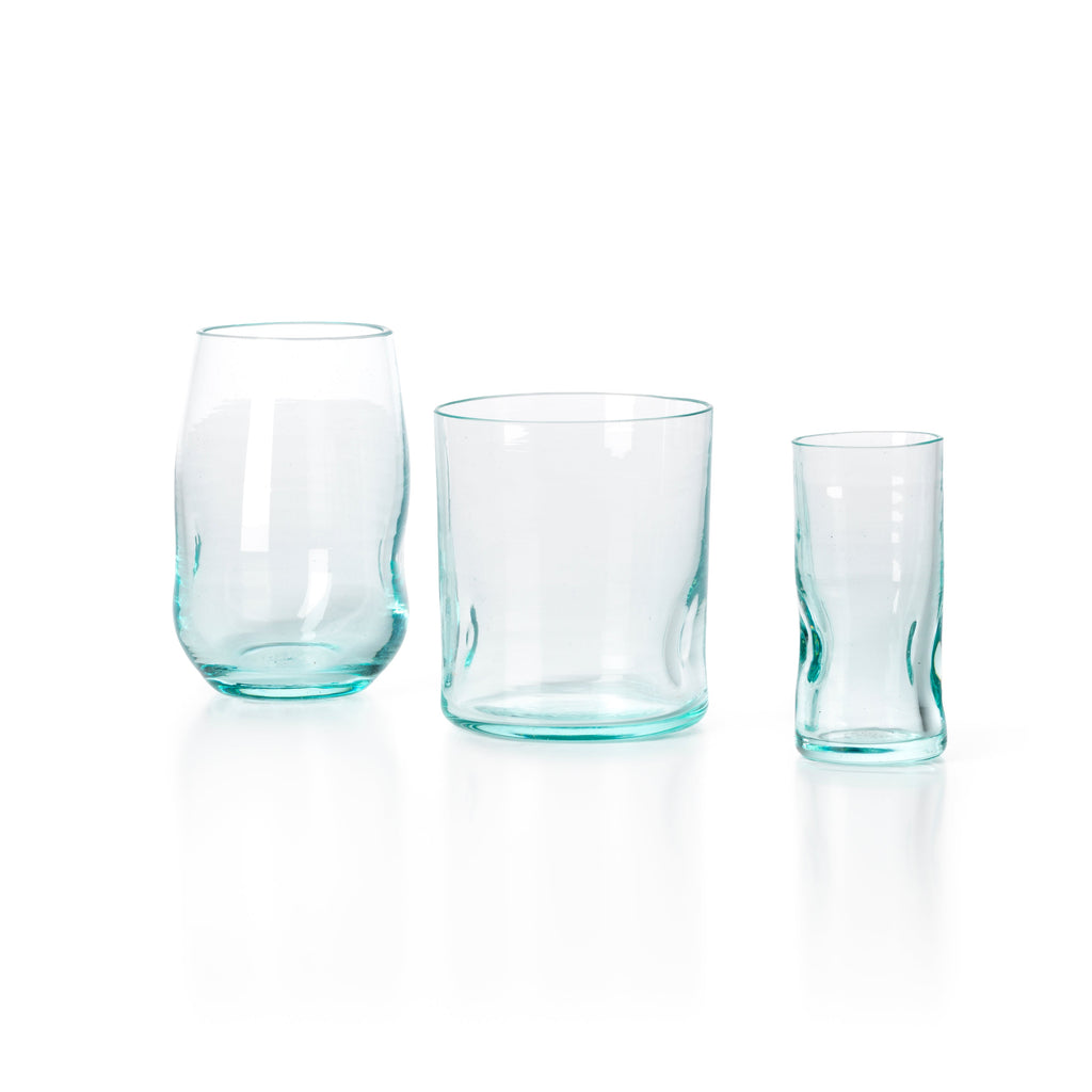 Verre à whisky à empreintes en verre recyclé 9 cm, vue 5