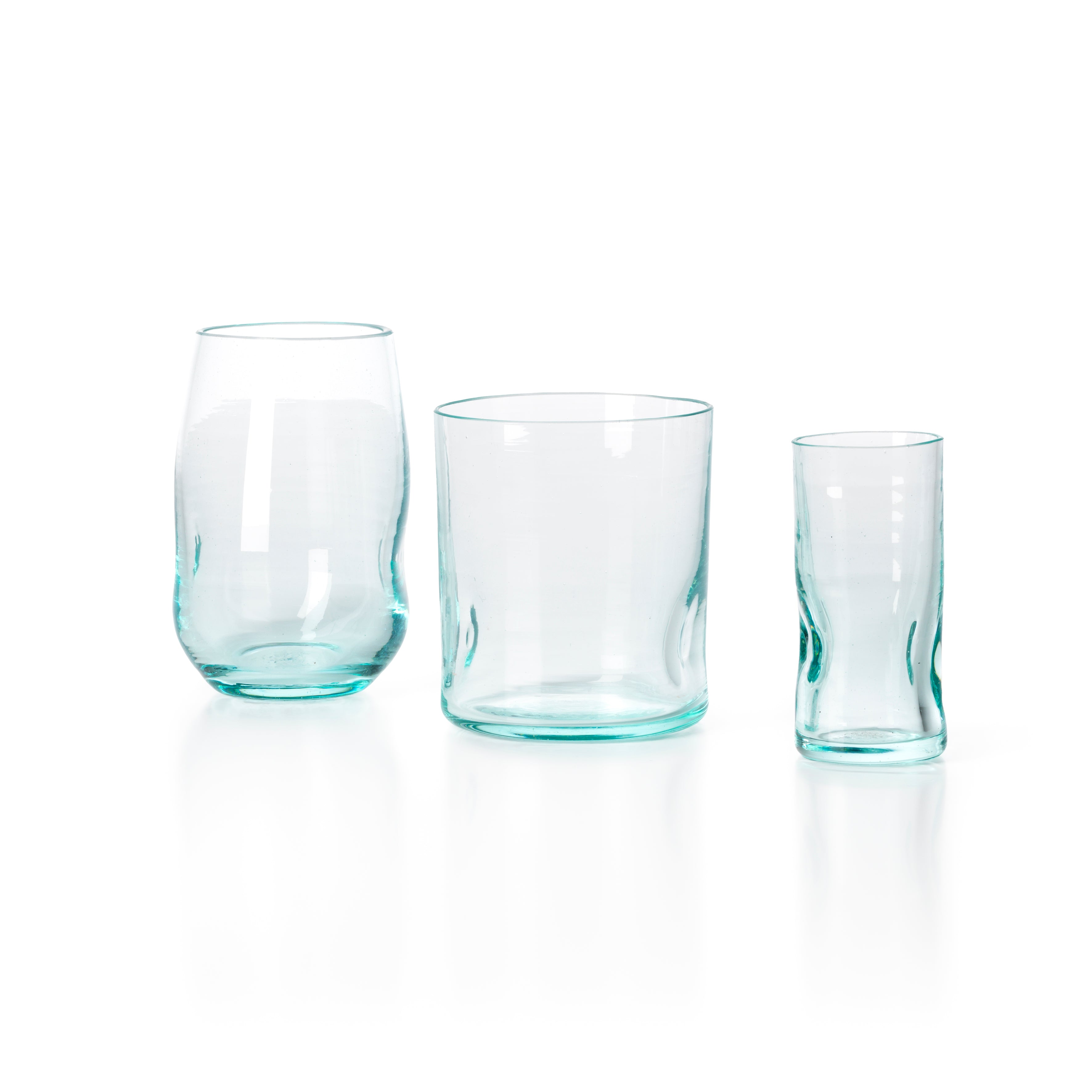 Verre à whisky à empreintes en verre recyclé 9 cm, vue 5