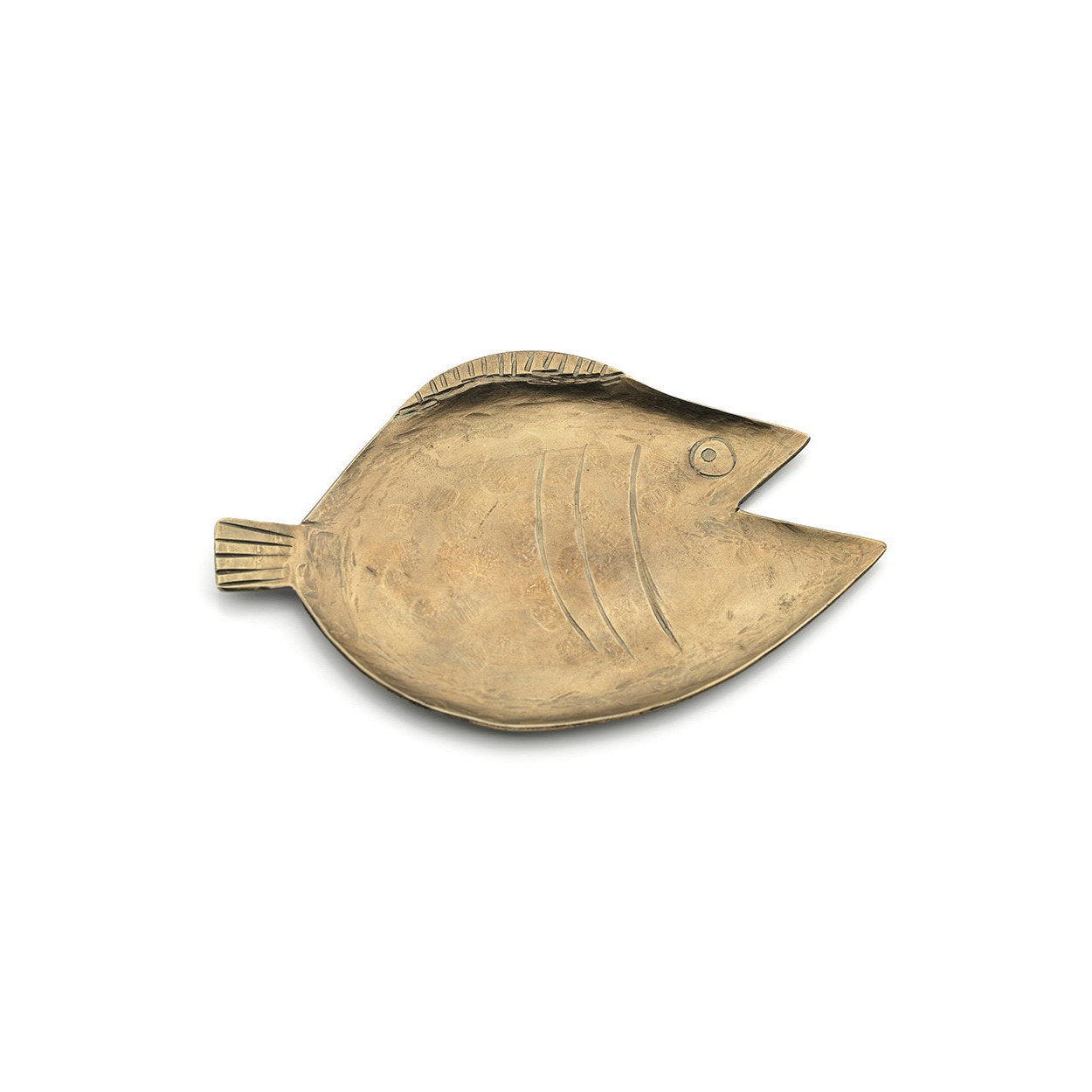 Vide-poche poisson en laiton martelé 17 cm, vue 3