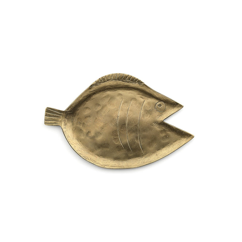 Dimensions Vide-poche poisson en laiton martelé 17 cm
