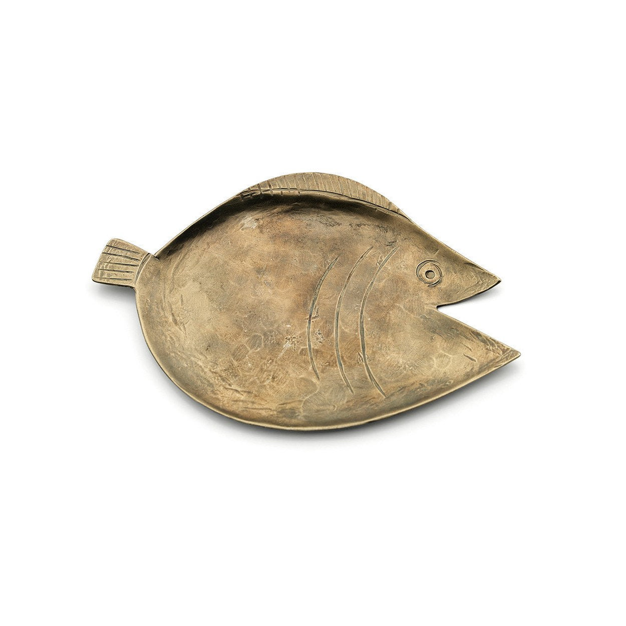 Vide-poche poisson en laiton martelé 18 cm, vue 3