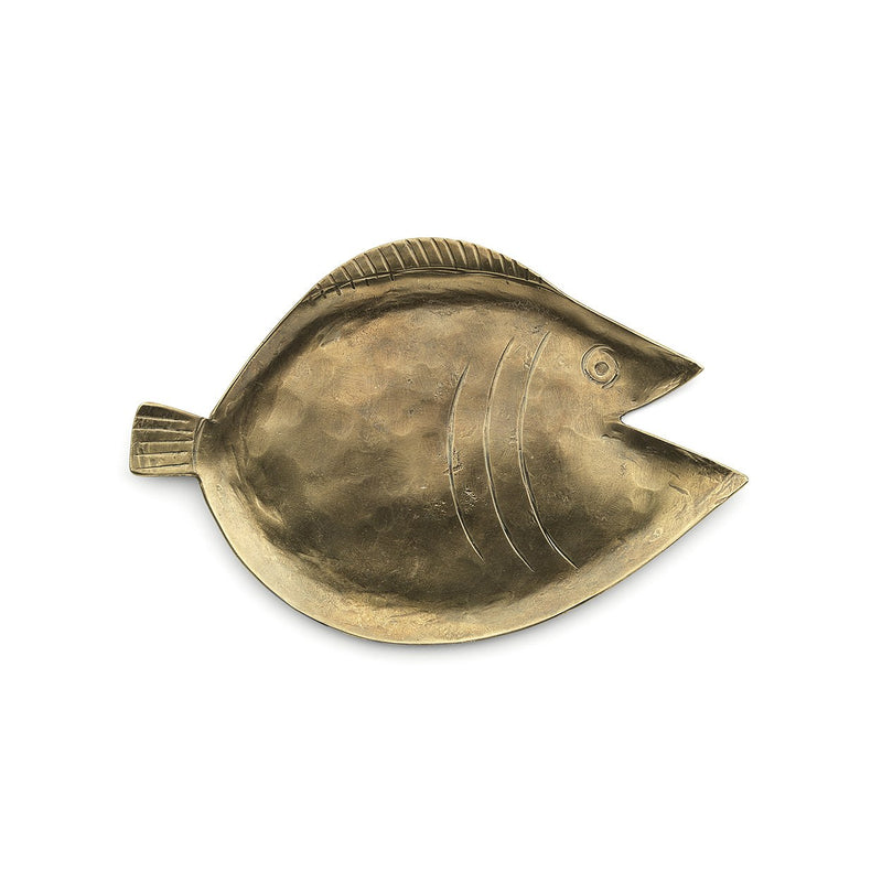Dimensions Vide-poche poisson en laiton martelé 18 cm