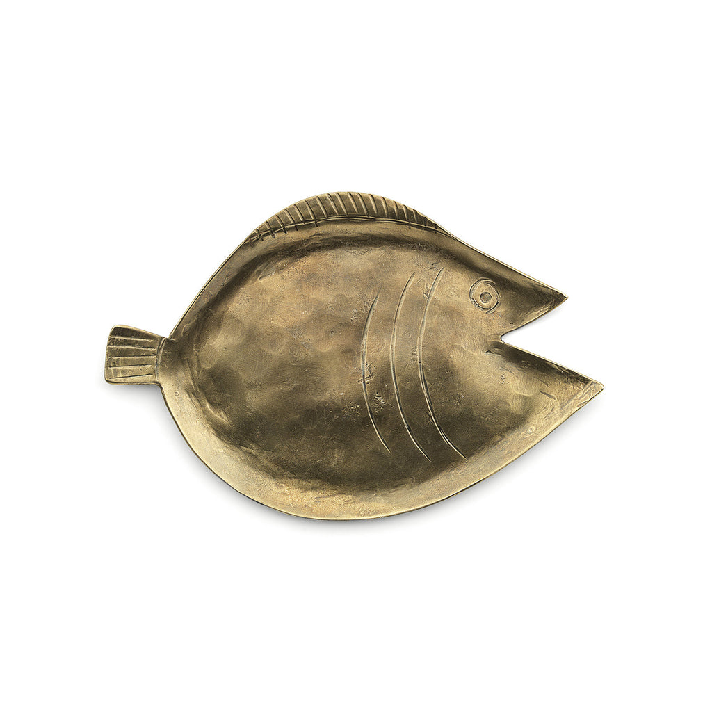 Vide-poche poisson en laiton martelé 18 cm