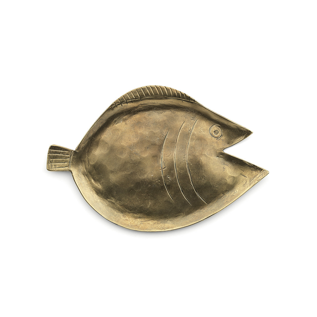 Vide-poche poisson en laiton martelé 18 cm