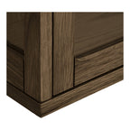 Vitrine Zamora bois foncé porte vitrée 60 cm vue de détail