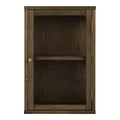 Vitrine Zamora bois foncé porte vitrée 60 cm